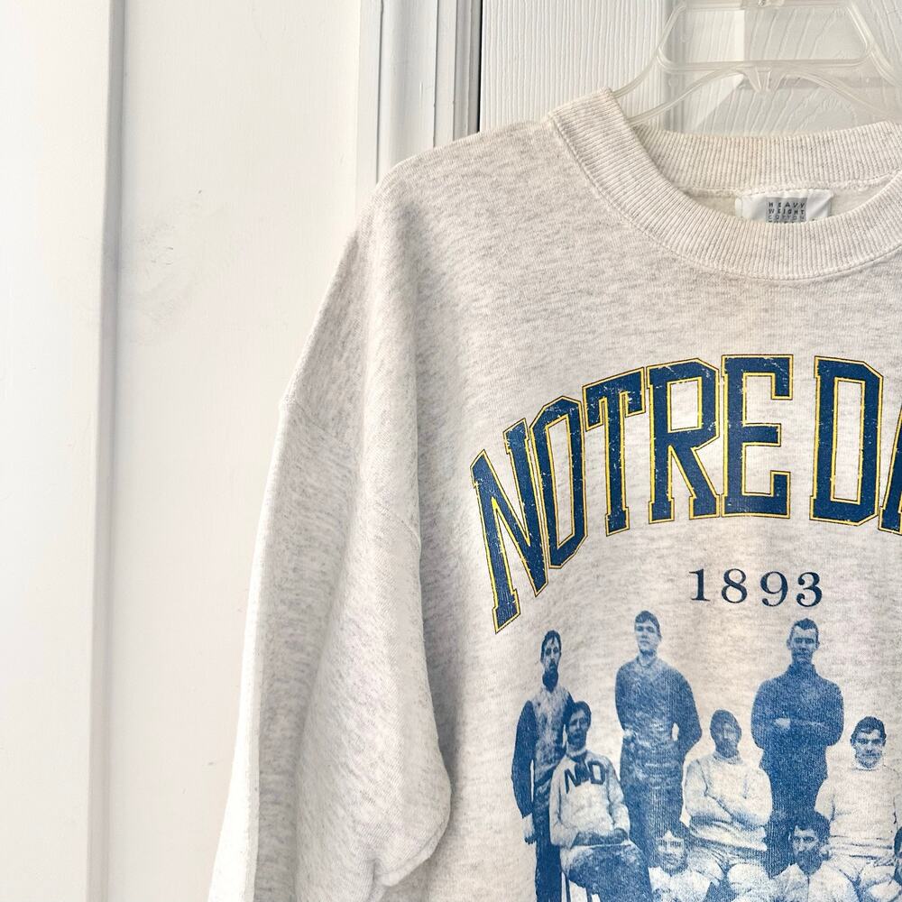 Lee USA Notre Dame Fighting Irish 1893 First Team Vintage Graphic Sweatshirt XL - Picture 3 of 9